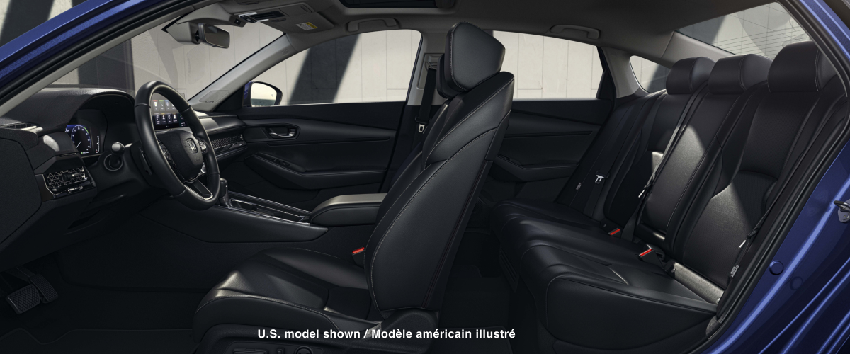 Panoramic side view of Accord with no doors showcasing its two rows of seating.