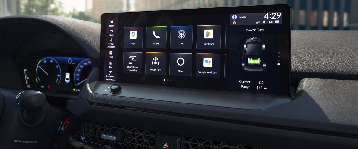 Closeup of colour touchscreen display.